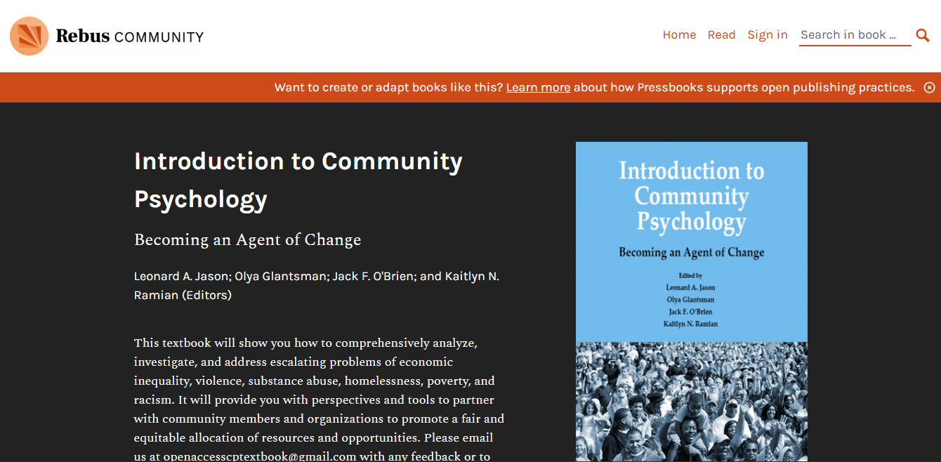 Introduction to Community Psychology